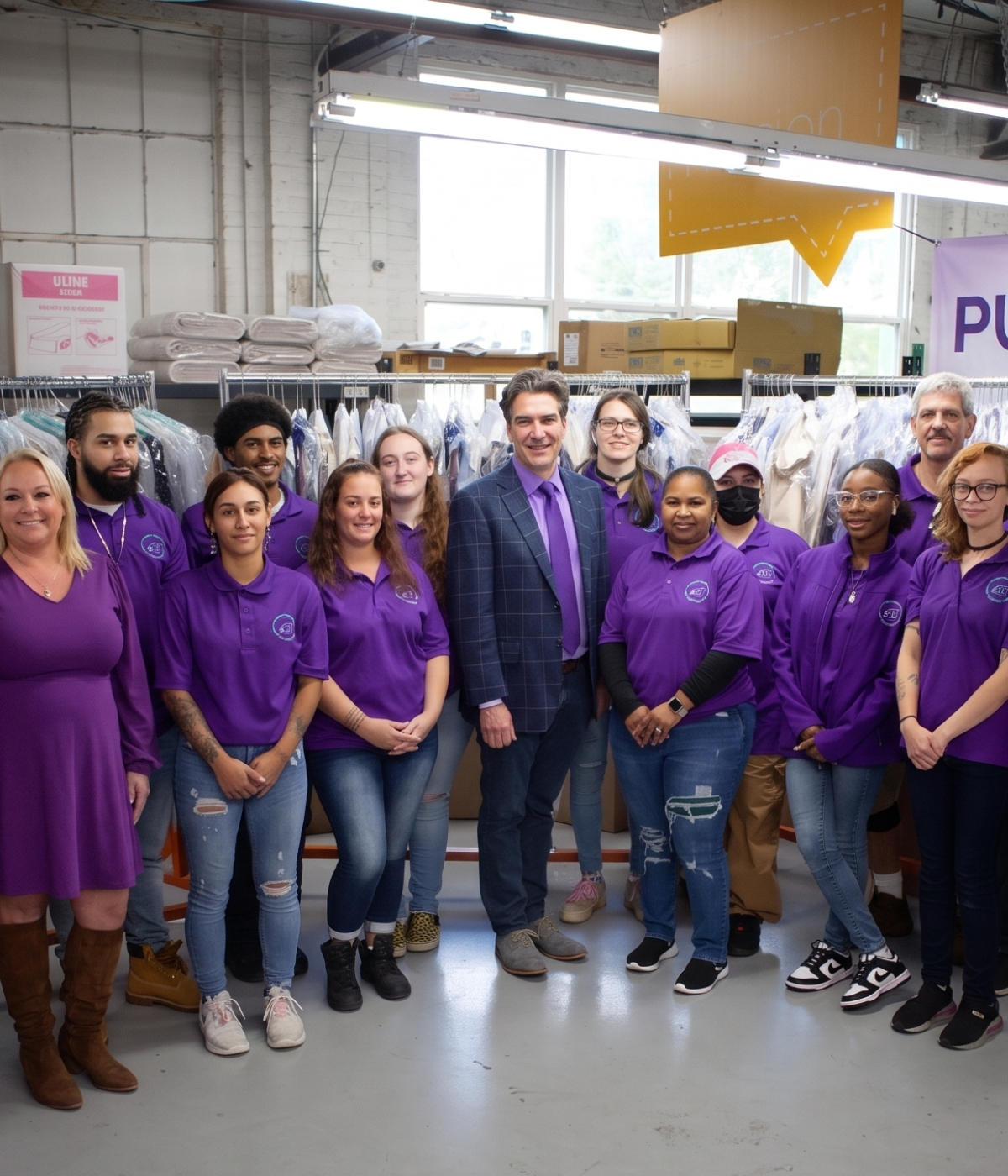PurpleTie team members at work